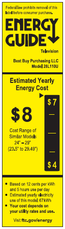 energy guide label